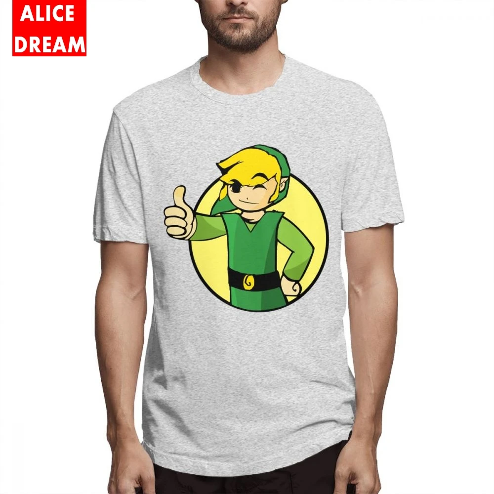 Vault The Legend of Zelda T shirt Male Stylish Tee 100% Cotton Free Shipping Homme Shirt For Student Youth Man Cool | Мужская одежда