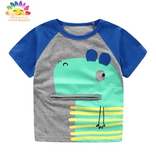 Yingwaaiyi garçons t-shirts caractère enfants top t shirt enfants d’été garçons mode chemise enfant garçon d’été vêtements pour enfants designer