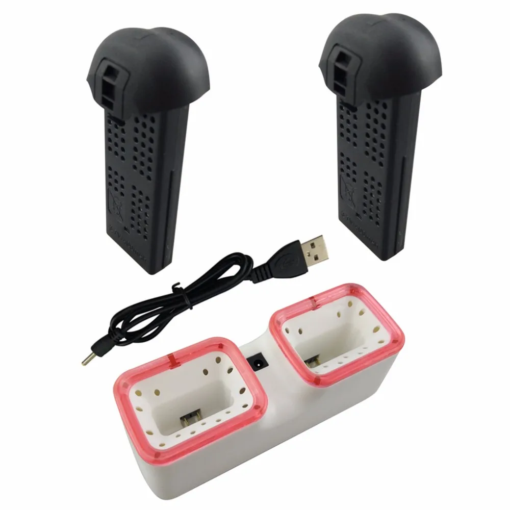 2 шт 3 7 V 400mah литиевая батарея с 2-в-1 Зарядное устройство для SYMA X22 X22W Quadcopter запасные