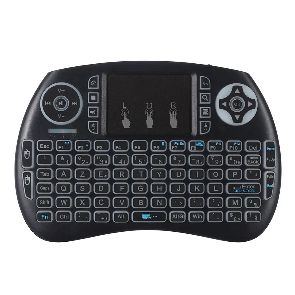 

hot-Mini 2.4GHz Wireless QWERTY Keyboard Portable Hand-Held with Touchpad & Backlight for PC / Smart TV /Android TV Box