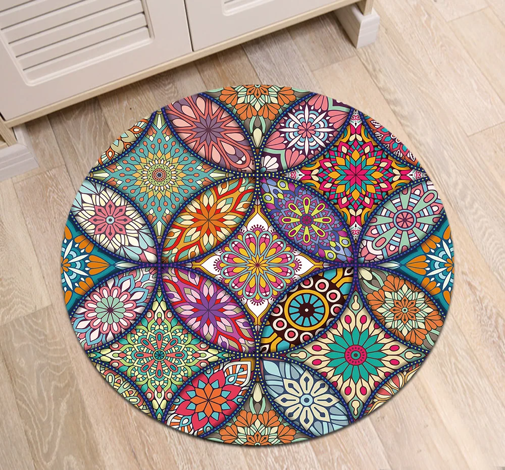 Круглый Детский ковер LB Mandala для детской комнаты домашняя гостиная напольные