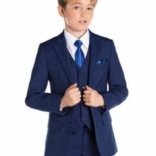 Синий цветок для мальчиков, Детские Свадебные смокинги для жениха, Детские официальные костюмы для выпускного вечера