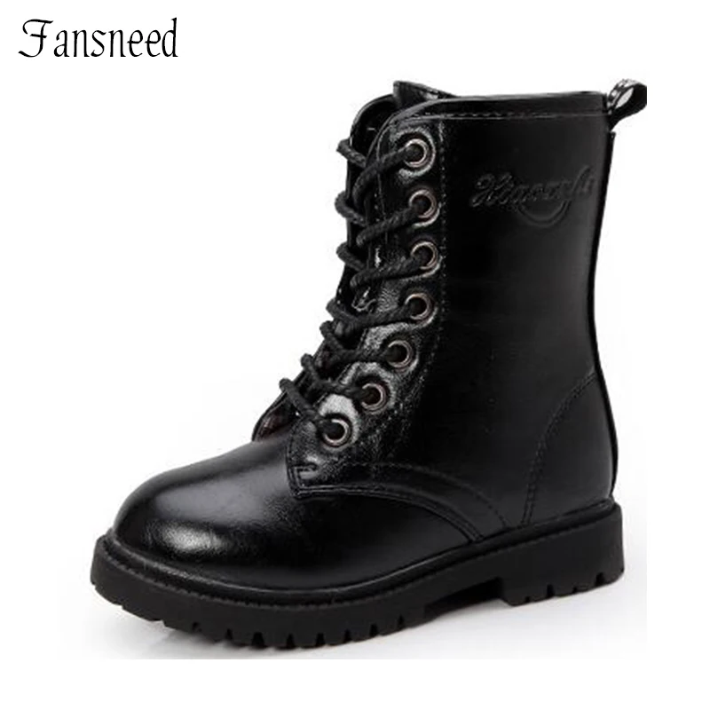 

2019 Children shoes girls fashion boots children boots autumn and winter child boys single martin boots