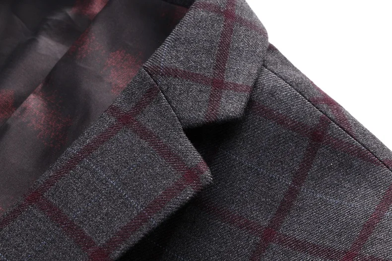 Мужской шерстяной Блейзер в шотландскую клетку на одной пуговице|formal jackets blazers|wool