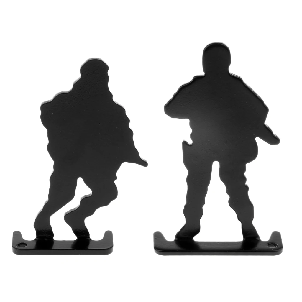 8 Pieces Metal Shooting Targets Soldiers Pattern Hunting Shooting Accessories Sturdy & Reusable for Practice Trainning