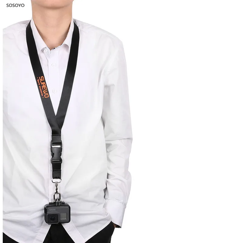 

61cm Detachable Neck Strap Lanyard Sling with Quick-released Buckle For GoPro Hero 7 6 5 Xiaomi Yi DJI action Camera Accessories
