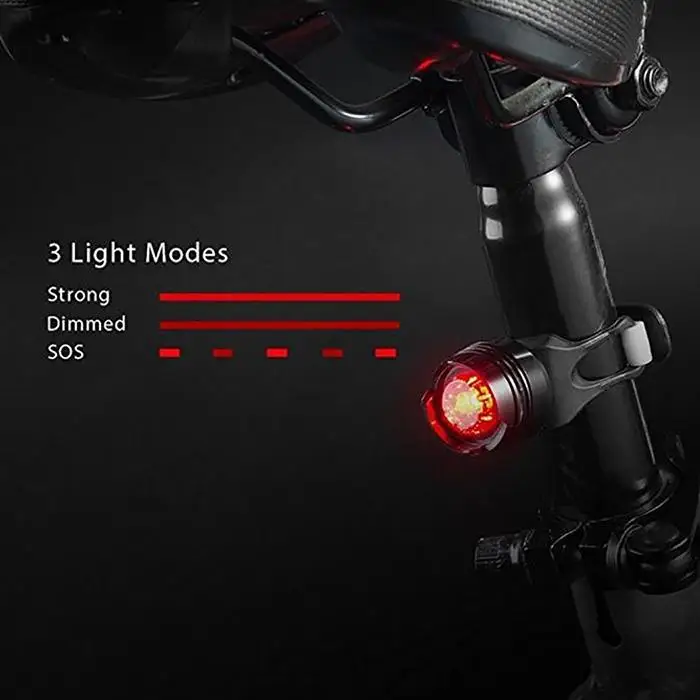 Светодиодный фонарь для горного велосипеда с питанием от USB для верховой езды, супер яркая безопасность, легко установить огни для езды на