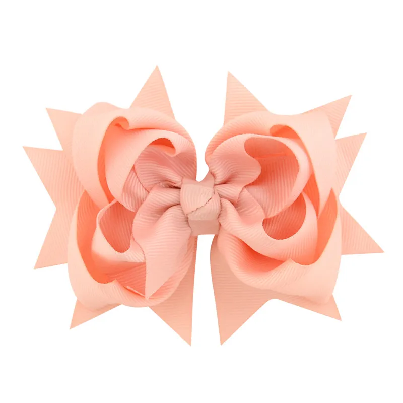 Kids Cute Flower Headwear Grosgrain Ribbon Hairbow Children Girls Hair Bows Clips Hair Baby Girl Head Accessories Dancing Hairpins (8)