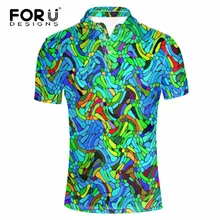 Forudesigns Для мужчин Гавайи рубашка для пляжного отдыха модные цветочные рубашки тропический Приморский рубашка Марка Camisas Поло для летнего отдыха