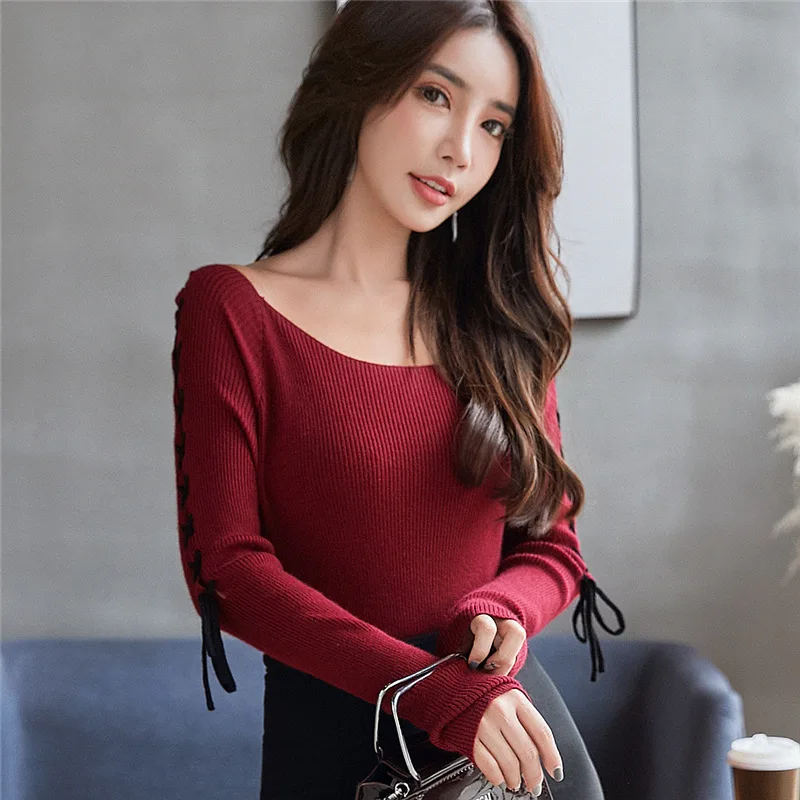 

Fashion trend comfortable sweater / sweater Slim 2019 autumn solid color