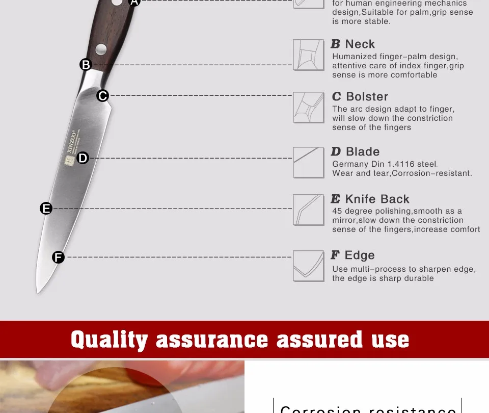 XINZUO, высокое качество, 3,5+ 5+ 8+ 8+ 7 дюймов, нож для очистки овощей, нож шеф-повара, нож сантоку, инструменты для приготовления пищи из нержавеющей стали, наборы кухонных ножей