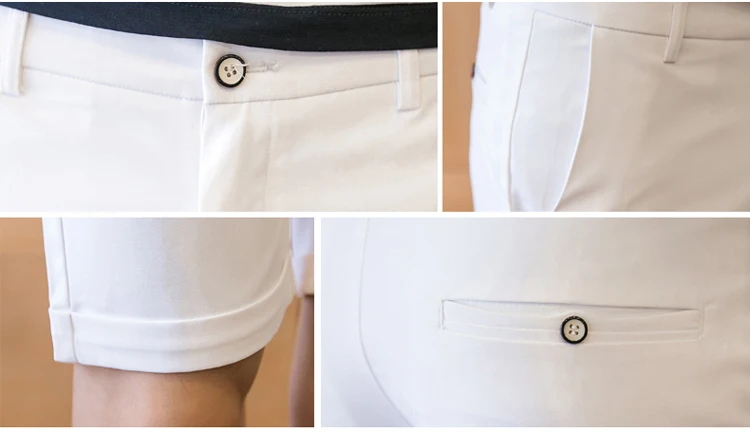 Новые белые Для мужчин короткие модные Повседневное Для мужчин летние шорты Для мужчин s шорты мужской Одежда высшего качества прямо