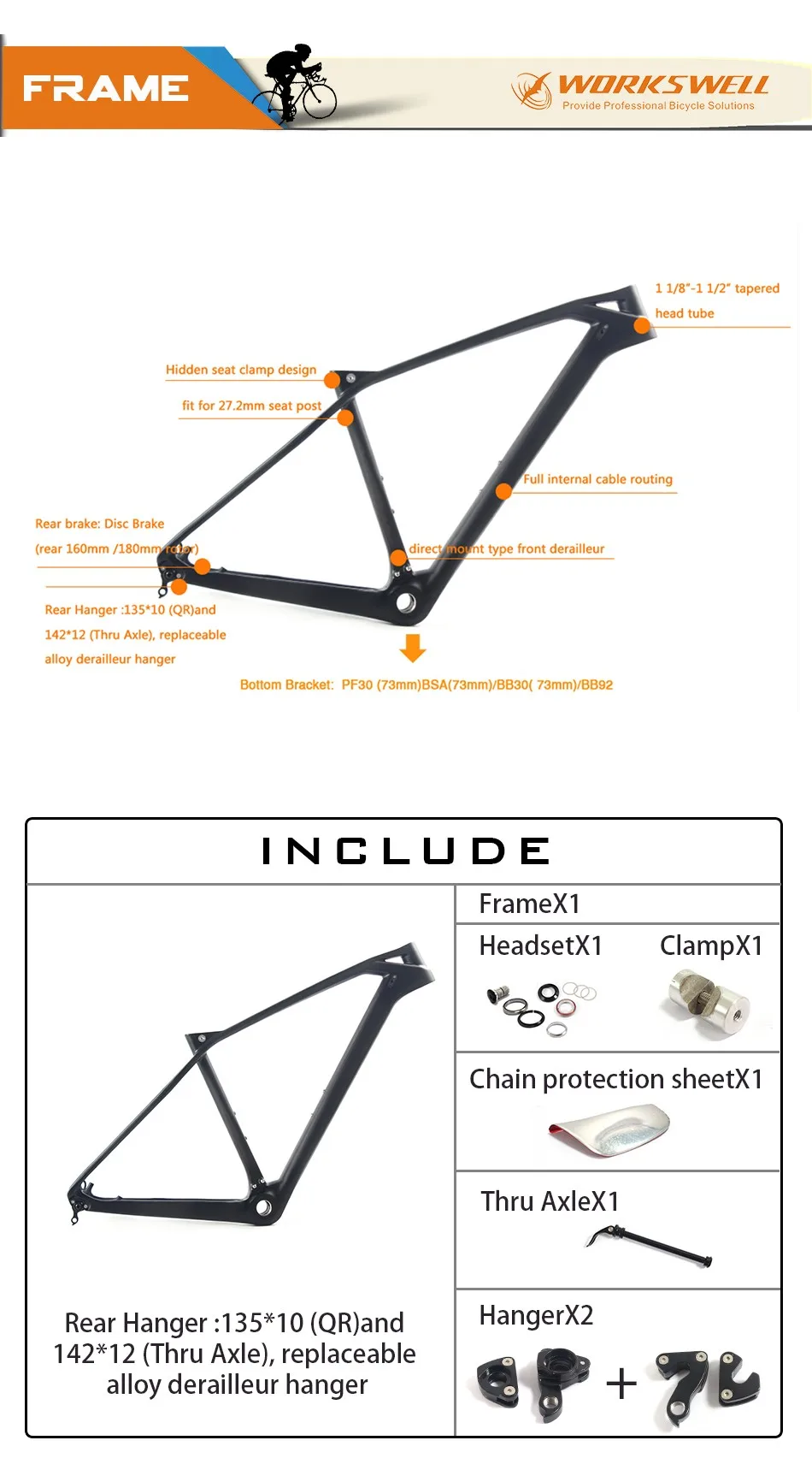 Best Best selling high quality frame 100% carbon Taiwan carbon frame with clamp headset quick release 1 Best Best selling high quality frame 100% carbon Taiwan carbon frame with clamp headset quick release 1