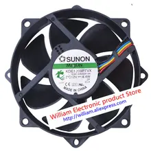 Originele KDE1209PTVX DC12V 4.4W 4 Lijnen 92*92*25Mm Computer Koelventilator