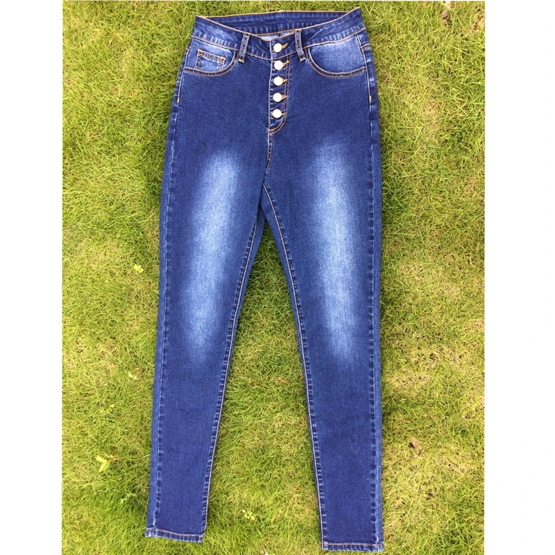 Women Stretch High Waist Skinny Jeans Without Ripped Woman Holes Denim Pants Trousers Women Jeans Pencil Pants (9)