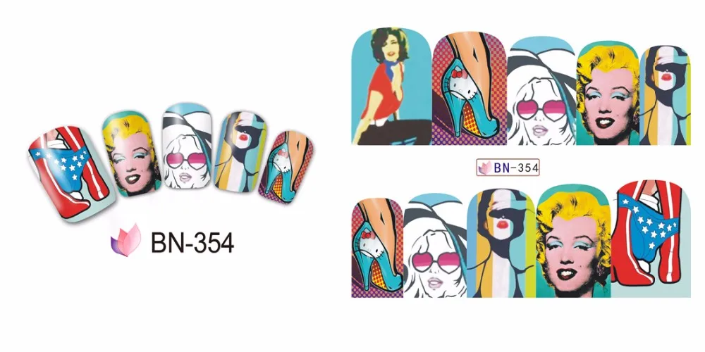Nail Art Water Transfer Stickers Decals  (5)