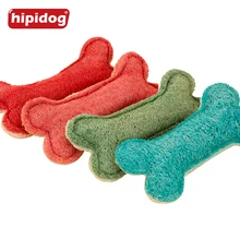 

Hipidog 1 Piece Luffa Chew Toy Durable Tough Puppy Training Teeth Cleaning Intelligence Bone Shape Toys for Pets Dogs Cats