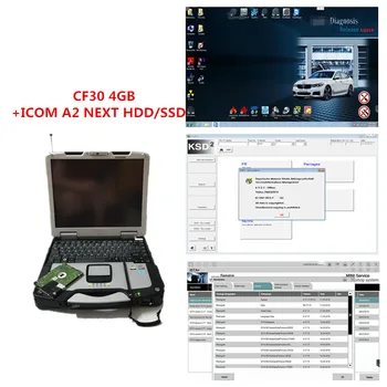 

Toughbook CF30 4GB laptop with 500GB HDDO SSD ICOM A2 NEXT diagnostic software for BWM CF30 ICOM A2 NEXT software ready to work