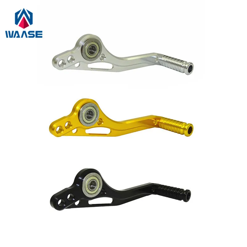 

waase Motorcycle Adjustable Brake Shifter Shift Lever Pedal w/ Toe Pegs Toepeg Kit For Rearset Rear Set Replacement Spare Parts