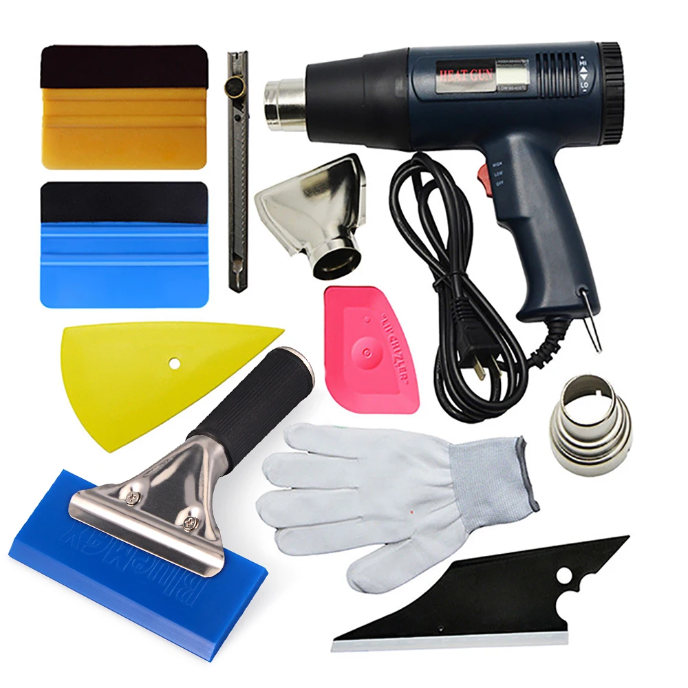 PRO Auto Film Wrapping Heat Gun Vinyl Squeegee Felts Tuck Tool Window Tint Tool