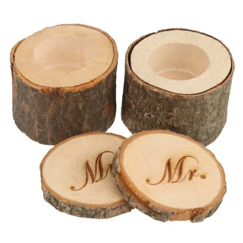 

Personalized Rustic Ring Bearer Box Wedding Anniversary Vintage Wood Ring Box Ring Bearer Pillow Engraved Wooden Ring Box Craft