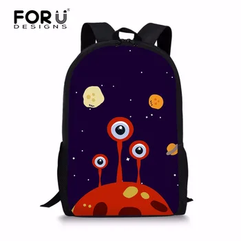 

FORUDESIGNS Monster Pattern Backpack For Women Girl Simple Mochila Women Backpack Boys School infantry Pack Female Rucksack