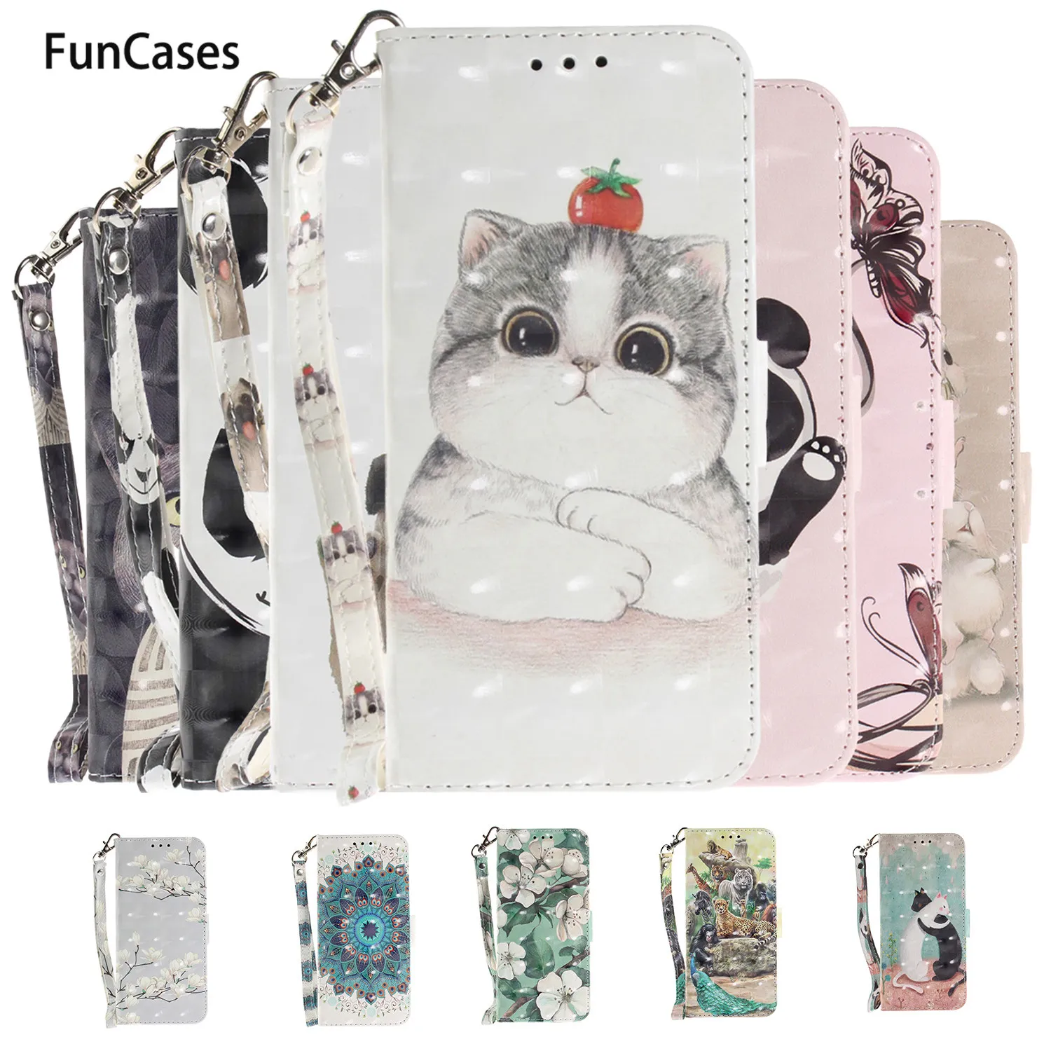 Wreath Mobile Case For capa LG V40 ThinQ Marble Cellphone Case sFor LG accesorios Q8 Cute Wallet Flip Case Protector Phonet