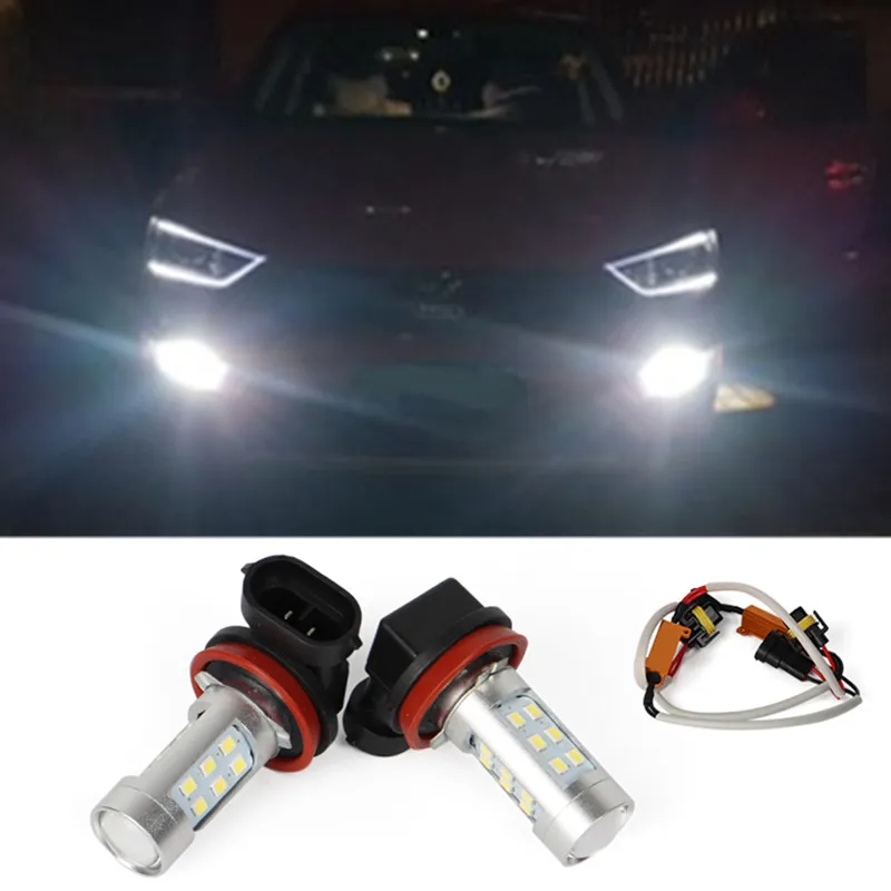 

2x H8 H11 LED Projector Fog Light DRL No Error For Volkswagen VW Tiguan 2013-2014 Daytime Running Light