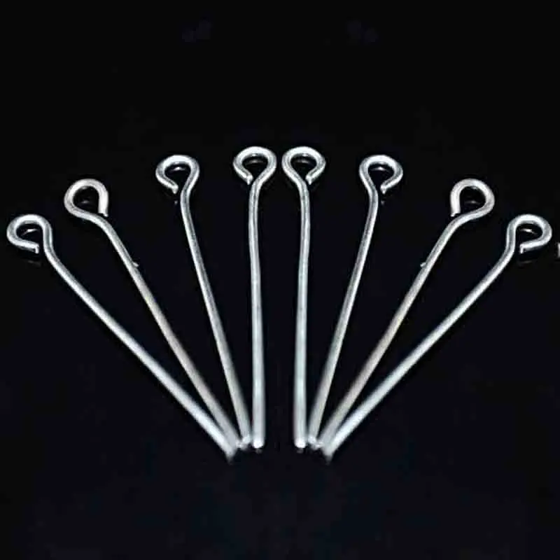Buy 100pcs/lot Silver Tone Stainless Steel Eye Pin