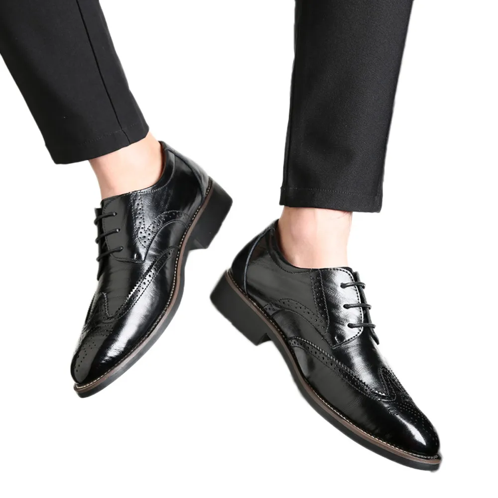 Нарядные туфли для мужчин; Мужские модельные туфли с острым носком; кожаные мужские оксфорды; Формальные туфли для мужчин; модная модельная обувь; 37-48; Jan3