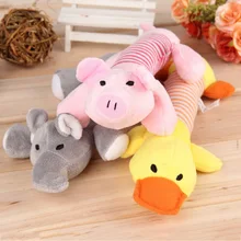 

2018 New Dog Toys Pet Puppy Chew Squeaker Squeaky Plush Sound Duck Pig & Elephant Toys 3 Designs Drop Shipping