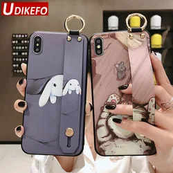 На Алиэкспресс купить чехол для смартфона wrist strap hand band case for xiaomi mi 9 8 5x 6x redmi k20 pro 4x note 7 6 5 animals pattern finger ring tpu cover stand coque