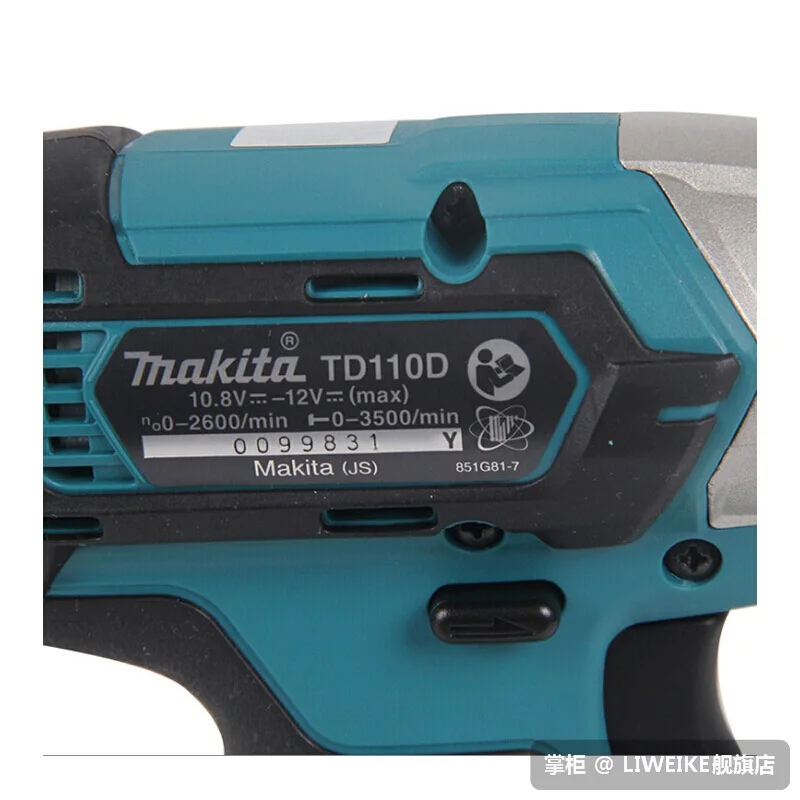 MAKITA Бытовая многофункциональная зарядная ударная отвертка TD110 электрическая дрель