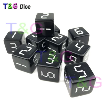 

wholesales 16mm 10pcs/set acrylic digital d6 dice,6 sided cube for poker card game