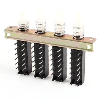 

AC 110-220V 3A DC 12V-60V 6A 4PDT 4 Rows Interlock Push Button Switch 7.2 x 5.3 x 1.8cm Switches & Accessories