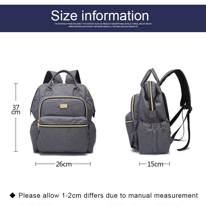 Diaper Bag Nursing Wet bag Mummy Maternity Travel Backpack Nappy Changing Bags Large Capacity Waterproof Bag For Baby Stroller (6)