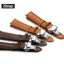 Istrap высокого качества ремешок для часов 18 мм 19 мм 20 мм 21 мм 22 мм часы ремешок с пряжкой развертывания для OMEGA Tissot Seiko Casio