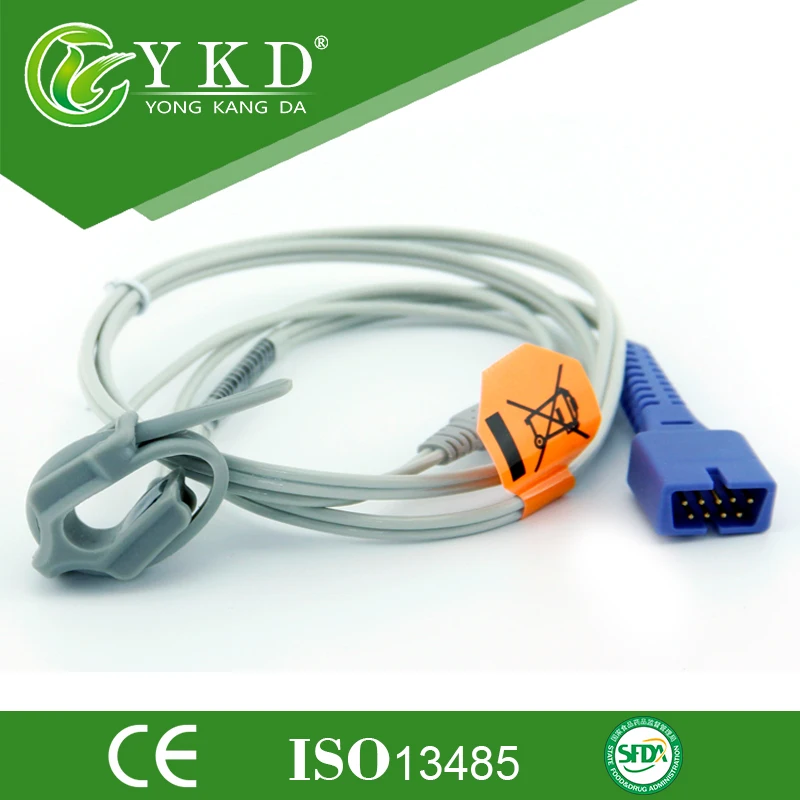 

5pcs/lot Free Shipping for Reusable 1m neonate wrap spo2 sensor DB9 9 pin, oximax spo2 probe