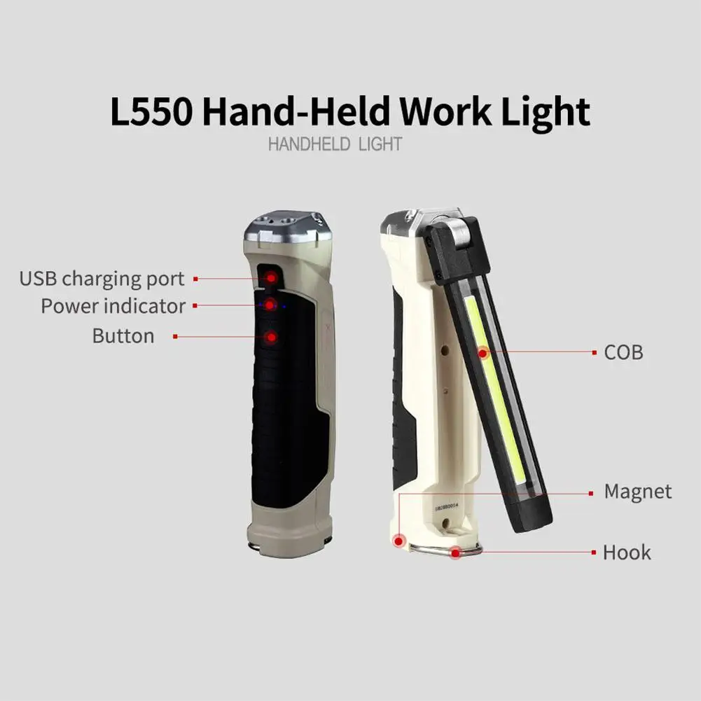 Adeeing Открытый Многофункциональный USB Перезаряжаемый COB Светодиодный фонарь светильник