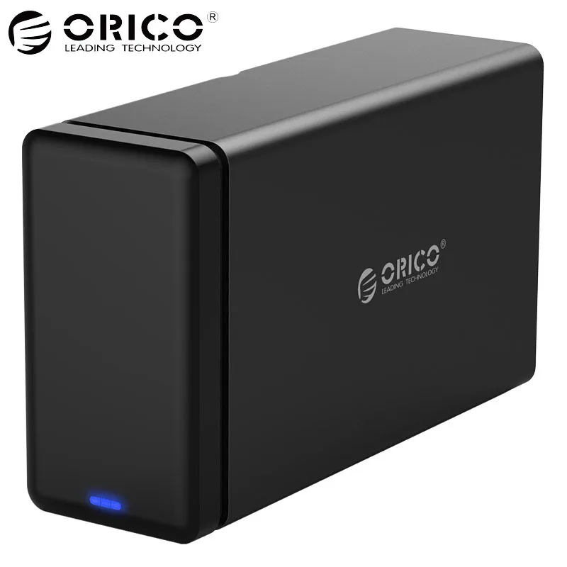 

ORICO Tool Free Dual-bay 3.5 inch USB3.1 Type-C to SATA HDD Enclosure with RAID Management 20TB Aluminum HDD Case