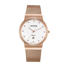 MATISSE Ultrathin Case Women Lady Quartz Watch Wristwatch With Austria Crystal