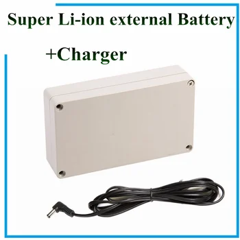 

Large capacity 12V 10Ah lithium battery protection board PCB 12.6v 10000mah ABS case cctv camera Led light toy + 12V Charger