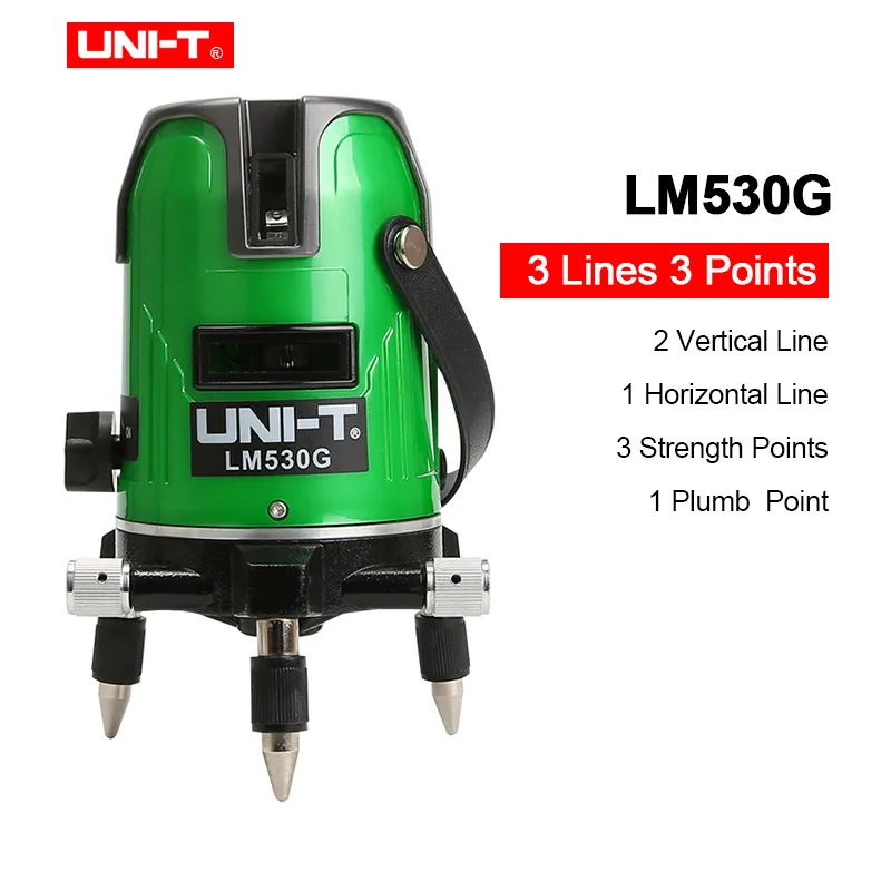 UNI-T LM520 LM530 LM550 красный и зеленый лазерный уровень 2/3/5 линии 360 градусов саморегулирующийся перекрестный лазерный уровень Красные линии лазерный уровень - Цвет: LM530G