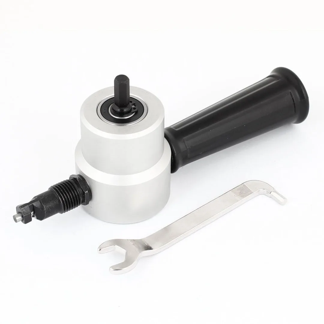 OSSIEAO High Quality Double Head Sheet Nibbler Metal Cutter Drill Attachment