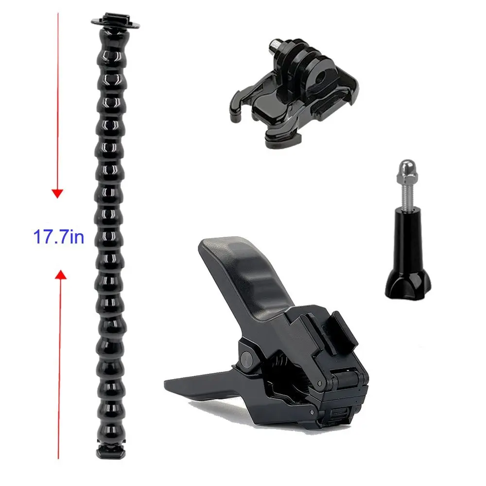 Jaws Flex Clamp крепление с регулируемым Gooseneck 19 раздел для GoPro Fusion сессии героя/Hero 3/4/5/6 +