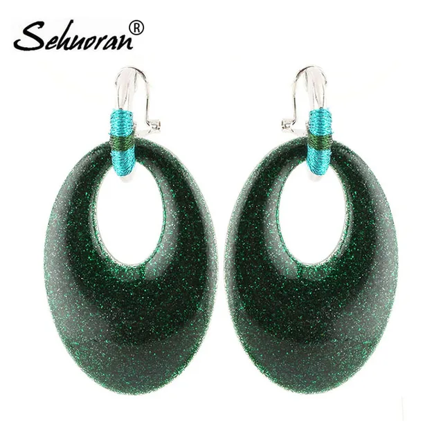Sehuoran Hoop Earrings Resin Pendants European Eco Sehuoran Hoop Earrings Resin Pendants European Eco Friendly For Women Gifts