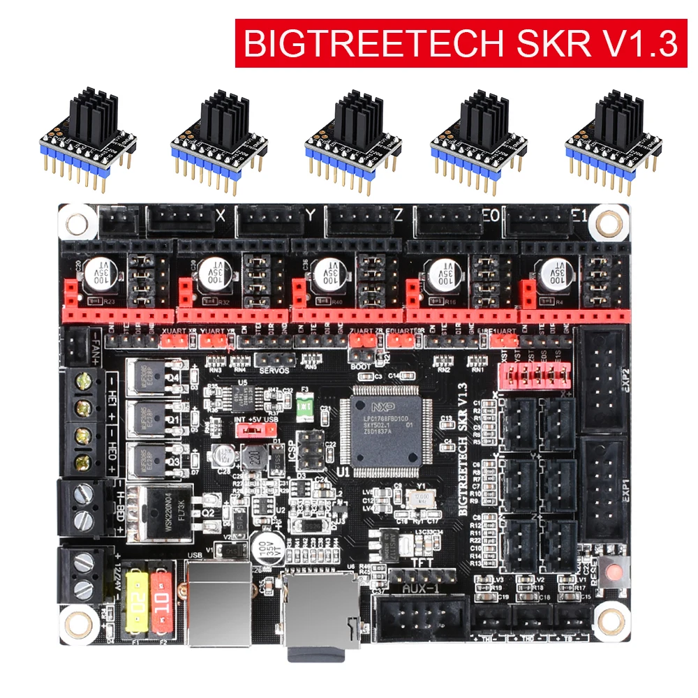 BIGTREETECH SKR V1.3 لوحة تحكم 32 بت Smoothieboard TMC2208 TMC2130 3D طابعة أجزاء ل MKS الجنرال L Ramps 1.4/1.6 CR10 CR-10