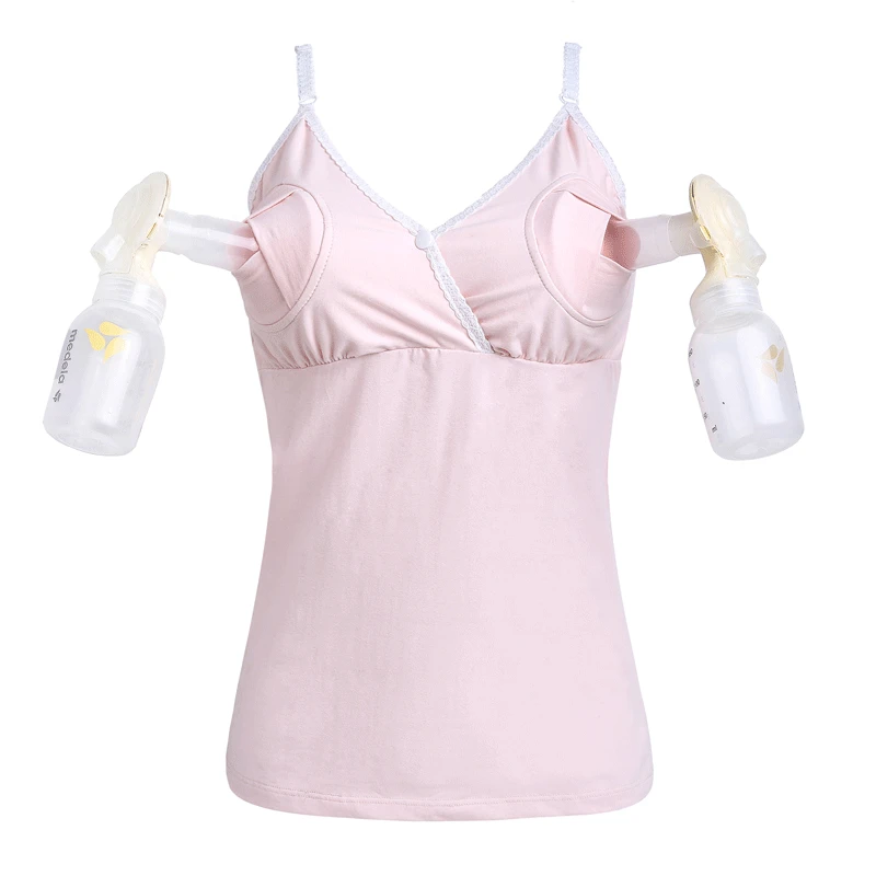 

Teenster Nurse Maternity Clothes Breast Feeding for Breast Pump Free Hands Across Tanks&camis for Pregnant Woman Nursing Top