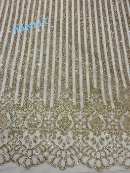 

Modern Design CiCi-72214 glued glitter Tulle Lace French net Lace Fabric for Wedding Dress