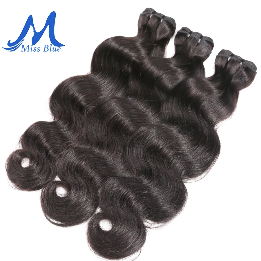 Missblue Необработанные индийские виргинские волосы пучки для тела волна класс 10A индийские человеческие волосы пучки для наращивания 1 3 4 P/Lots